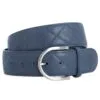 The Tailored Sportsman Quilted "C" Leather Belt - Clearance! -Equestrian Supplies Sales Store 18211 frenchbluesilver coiled silo