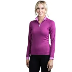 Kastel Signature 1/4 Zip Sun Shirt - Clearance! -Equestrian Supplies Sales Store 25122 berry 1
