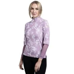 Kastel Signature 1/4 Zip Sun Shirt - Clearance! -Equestrian Supplies Sales Store 25122 lilacfloral 2