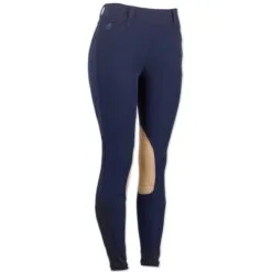 Piper Tan Patch Low-Rise Side Zip Breeches By SmartPak -Equestrian Supplies Sales Store 27140 navy right