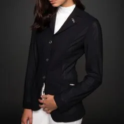 Horseware Ireland AA Platinum MotionLite Show Coat -Equestrian Supplies Sales Store 27861 black front