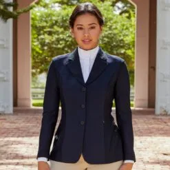 RJ Classics Harmony Grey Label Mesh Show Coat -Equestrian Supplies Sales Store 29091 navy l1