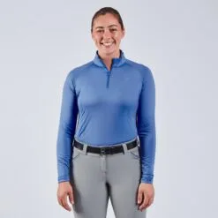 Piper SmartCore&trade; Long Sleeve ¼ Zip Sun Shirt- Clearance! -Equestrian Supplies Sales Store 29332 darkperiwinkle 1