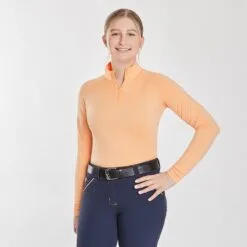 Piper SmartCore&trade; Long Sleeve ¼ Zip Sun Shirt- Clearance! -Equestrian Supplies Sales Store 29332 melon 1