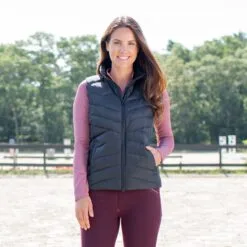 Piper Down Vest By SmartPak -Equestrian Supplies Sales Store 30464 black lifestyle 1