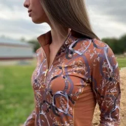 Arista Performance 1/4 Zip - Clearance! -Equestrian Supplies Sales Store 30923 elegancerusticgold 1
