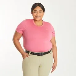 Piper SmartCore&trade; Short Sleeve Crew Neck Sun Shirt - Clearance! -Equestrian Supplies Sales Store 31291 darkrose 24958