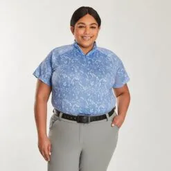 Piper SmartCore&trade; Short Sleeve ¼ Zip Sun Shirt- Clearance! -Equestrian Supplies Sales Store 31292 toilehorseprint 1
