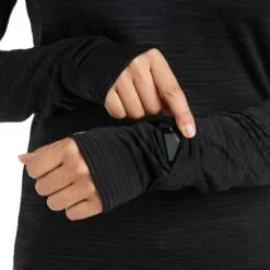 Ariat Gridwork 1/4 Zip Baselayer -Equestrian Supplies Sales Store 32207 black dt