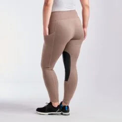 Kerrits Fleece Lite II Tights - Knee Patch - Clearance! -Equestrian Supplies Sales Store 32432 flaxen walnut 5702