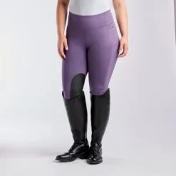Kerrits Fleece Lite II Tights - Knee Patch - Clearance! -Equestrian Supplies Sales Store 32432 lavender blackberry 5764