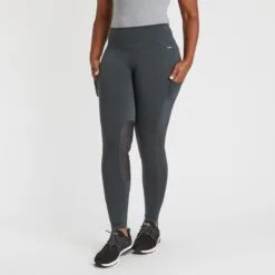 Kerrits Fleece Lite II Tights - Knee Patch - Clearance! -Equestrian Supplies Sales Store 32432 spruceherringbone 12344