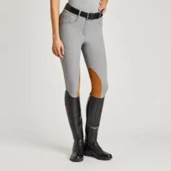 Hadley High-Rise Breeches By SmartPak - Knee Patch - Clearance! -Equestrian Supplies Sales Store 33067 stormgrey 1