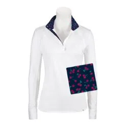 RJ Classics Maddie Long Sleeve Show Shirt W/ 37.5 Temperature Regulating Technology - Clearance -Equestrian Supplies Sales Store 33198 cherries 2