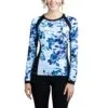 Kastel Signature Crew Neck Long Sleeve Sun Shirt - Clearance! -Equestrian Supplies Sales Store 33200 bluewatercolorfloral 1
