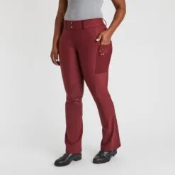 Piper Fusion Boot Cut Breech By SmartPak- Knee Patch - Clearance! -Equestrian Supplies Sales Store 34032 merlot 2