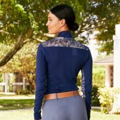 RJ Classics Ella Long Sleeve W/ 37.5&reg; Temperature Regulating Technology - Clearance! -Equestrian Supplies Sales Store 34208 medievalblue l2