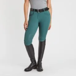 Hadley Mid-Rise Silicone Grip Breeches By SmartPak - Knee Patch -Equestrian Supplies Sales Store 34408 darkemerald 1