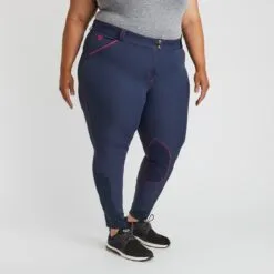 Piper Breast Cancer Awareness Evolution Breech By SmartPak - Knee Patch -Equestrian Supplies Sales Store 34409 navypink 11403