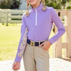 RJ Classics Lyla Jr Sun Shirt W/ 37.5 Temperature Regulating Technology - Clearance! -Equestrian Supplies Sales Store 35348 purplepaisley l1